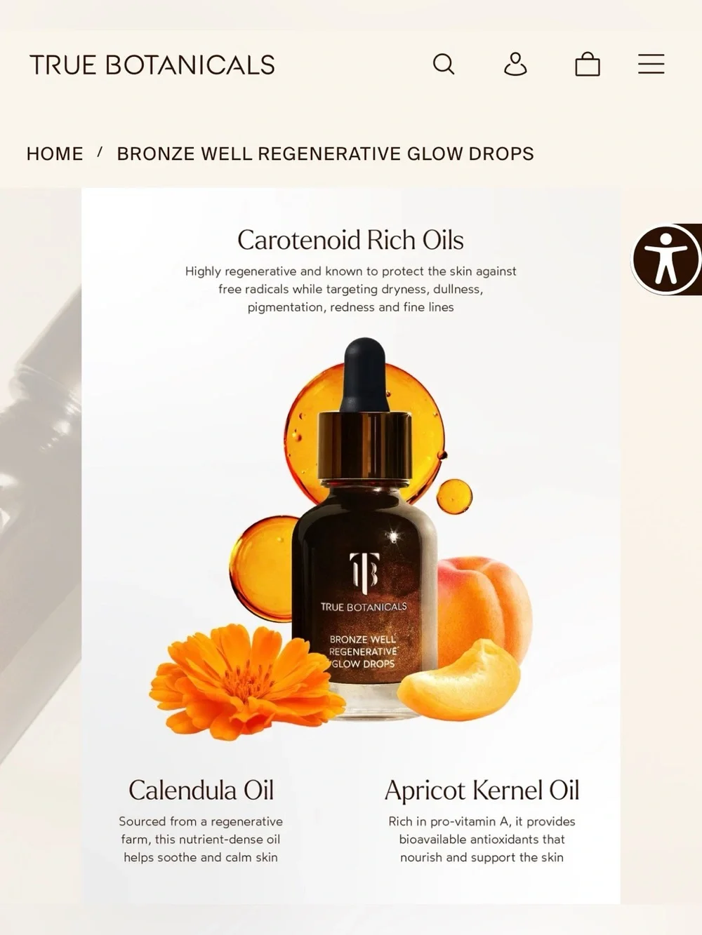 True Botanicals Bronze Well Regenerative Glow Drops